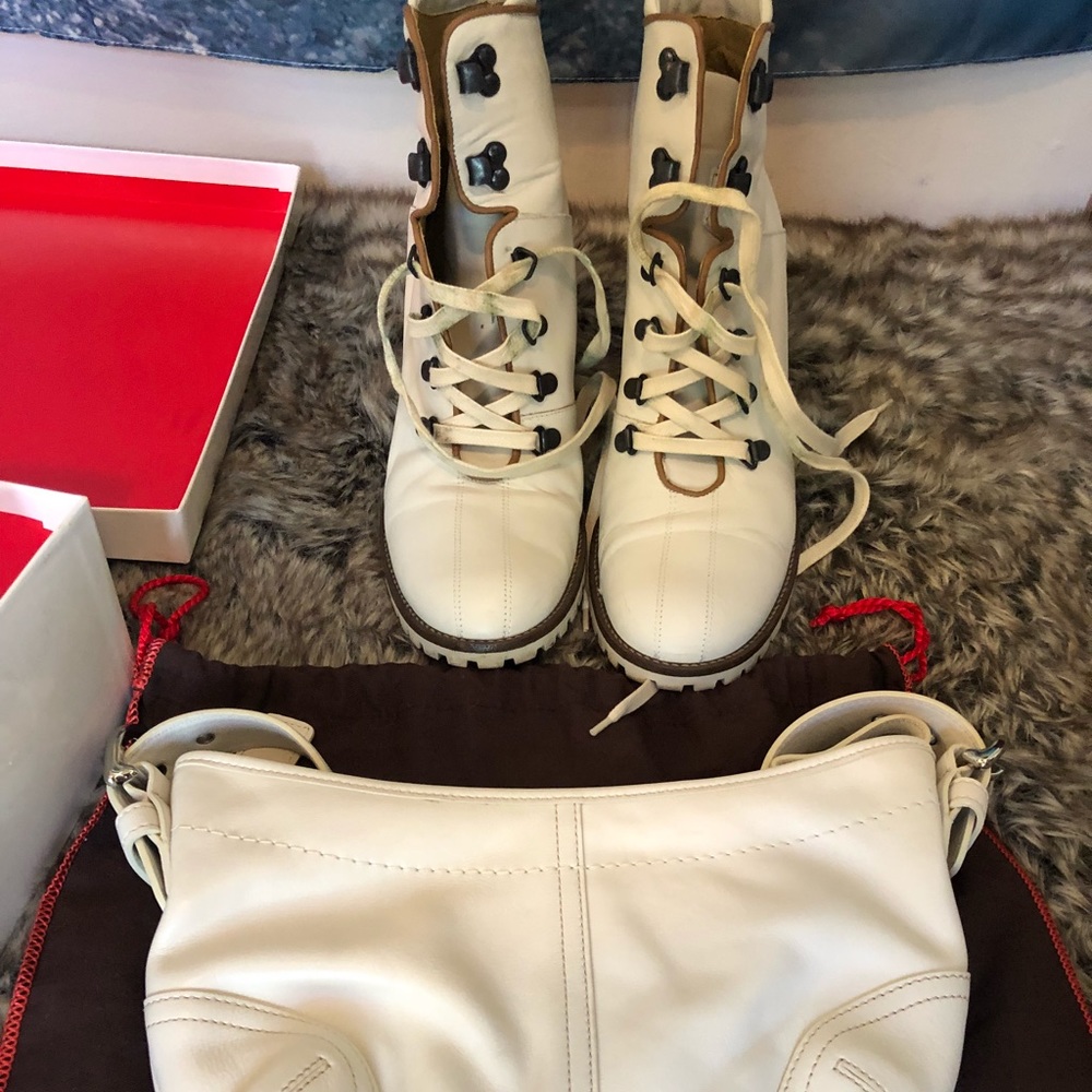 Coach heeled boots and matching purse